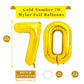 Pigetale 40 Inch Gold 70 Number Balloons Giant Jumbo Large Helium Mylar Foil Golden Number Balloons For Women Men 70Th Birthday