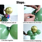 137Pcs Sage Green Balloon Garland Arch Kit White Gold Confetti Balloons Retro Green Balloon And Gold Metallic Chrome Latex Ballo