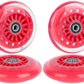 Aowish Ride On Swing Twist Wiggle Car Polyurethane Replacement Wheels W/Bearings Abec-9 (2 Front Wheels With Convex Hub, 2 Rear Wheels With Concave Hub) (Red)