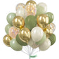 Partywoo Sage Green Balloons, 100 Pcs 12 Inch Pack Of White Sand Balloons, Avocado Green Balloons, Sage Green Balloons And Gold Balloons, Latex Balloons For Birthday Decorations, Party Decorations