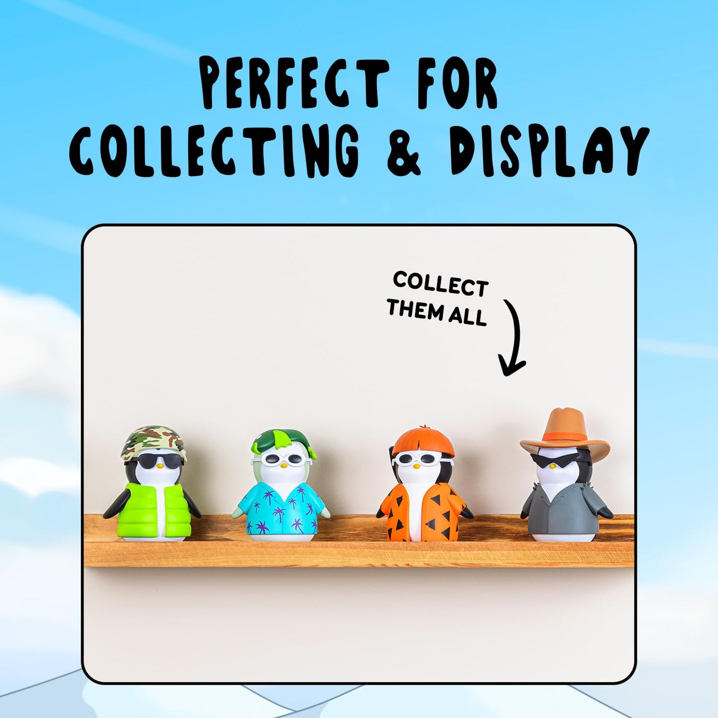 Pudgy Penguins Action Figures (Bowlcut Billy) - 5 Inch enhanced Molded Figurine Toy Collectible - Perfect for Your Desk  Table  or Nightstand