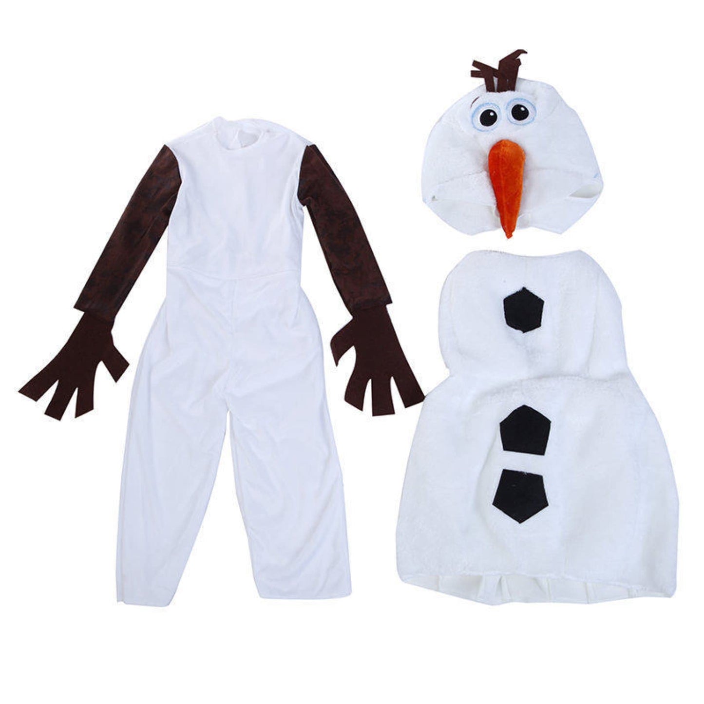 ELEGAWHISPR Olaf Costume for Kids Snowman Dress up Boys Halloween Cosplay Jumpsuit