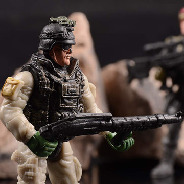Haptime Military Action Figure Play Set For Kids - Army Men Soldiers Toys For Boys And Girls Ages 3-9 (Swat Team Edition)