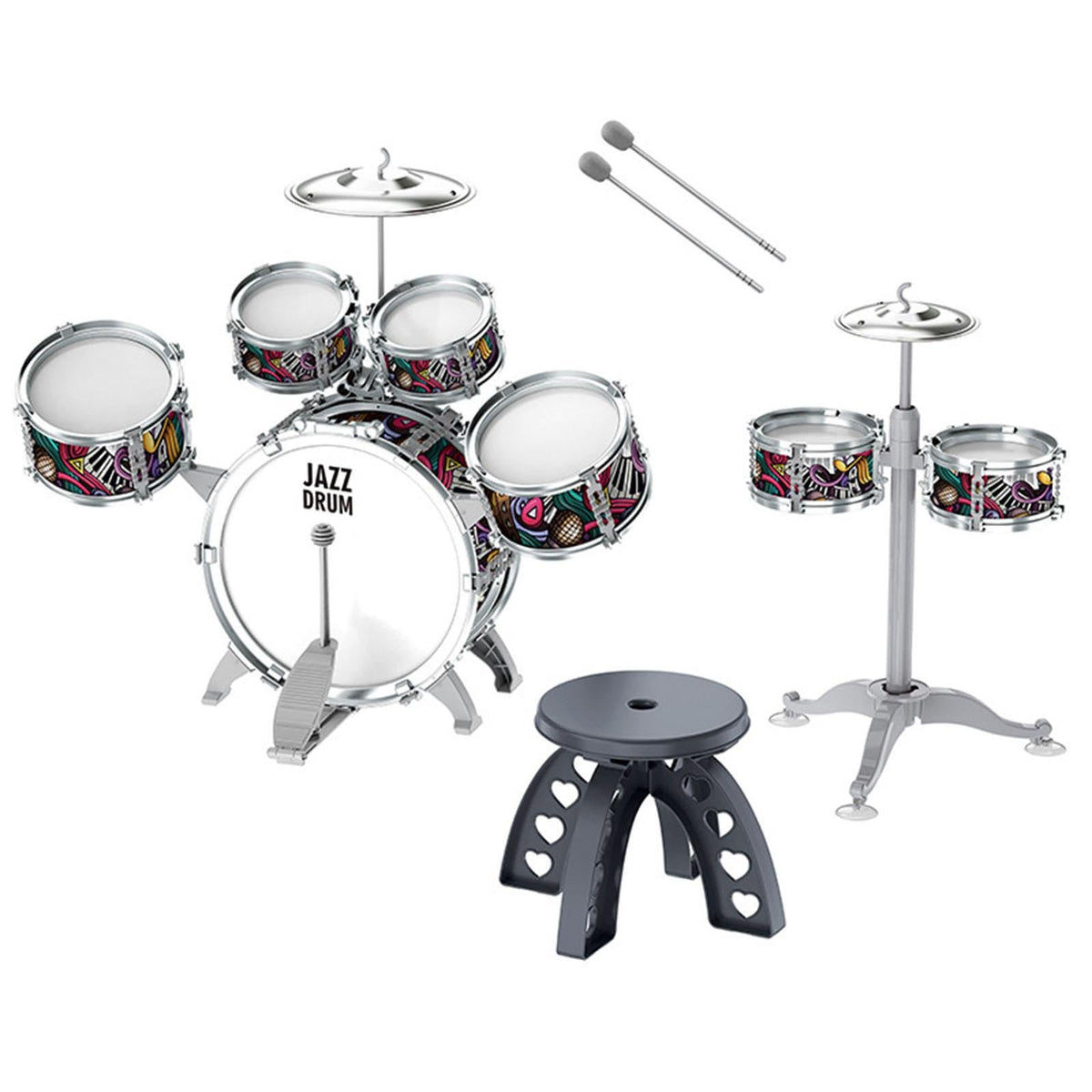 Atorse Beginners Kids Drum Set Music Enlightenment For Kindergarten Preschool Party Style A