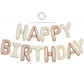 TONIFUL 16 Inch Light Brown Cream Mylar Foil Balloons Banner Happy Birthday Balloon Letters for Adults & Girls Boys Kids Birthda