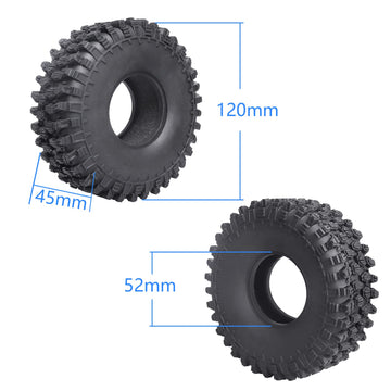 AllinRC 1.9 Crawler Tires and Dual Stage Foams Closed Cell Inner/Soft Outer Foam Inserts for RC Crawler Car Traxxas TRX4 TRX6 Ax