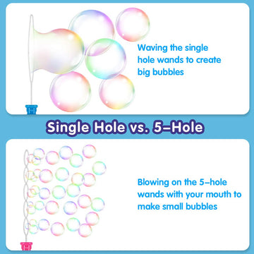 Wesprex Big Bubble Wands 24 Pack 14.5’’ For Kids Assorted Colors Super Value Pack Of Summer Toy Party Favor, Birthday, Wedding, Baby Shower, 2 Dozen