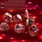 7 Pcs DND Dice Set, AORZOV Polyhedral Dice for Dungeons and Dragons D&D TTRPG MTG Table Role Playing Games(Blood Red Mixed White