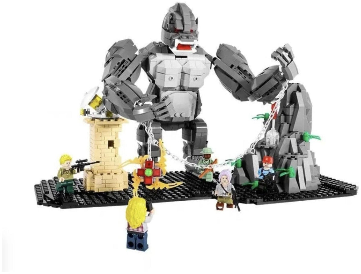 Icw 71002 King Kong Movie Gorilla Construction Building Blocks Brick Set Stem Toys Figure 1250 Pc