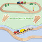 Wooden Train Tracks 24 Piece Set, Track Expansion and 9 Distinct Pieces - 100% Compatible with All Major Brands Including Thomas