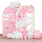 Partywoo Pink And White Balloons, 140 Pcs Pastel Pink And White Balloons Different Sizes Pack Of 18 Inch 12 Inch 10 Inch 5 Inch For Balloon Garland Or Arch As Birthday Decorations, Party Decorations