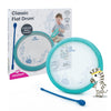 Edushape Classic Flat Drum For Baby With Easy-Grip Mallet - Set Of 1 Blue Color Baby Drum Toy For Toddlers, 2-Year Old And Up - Small Drums Musical Toy For Babies, Fun Tummy Time, Sensory Development