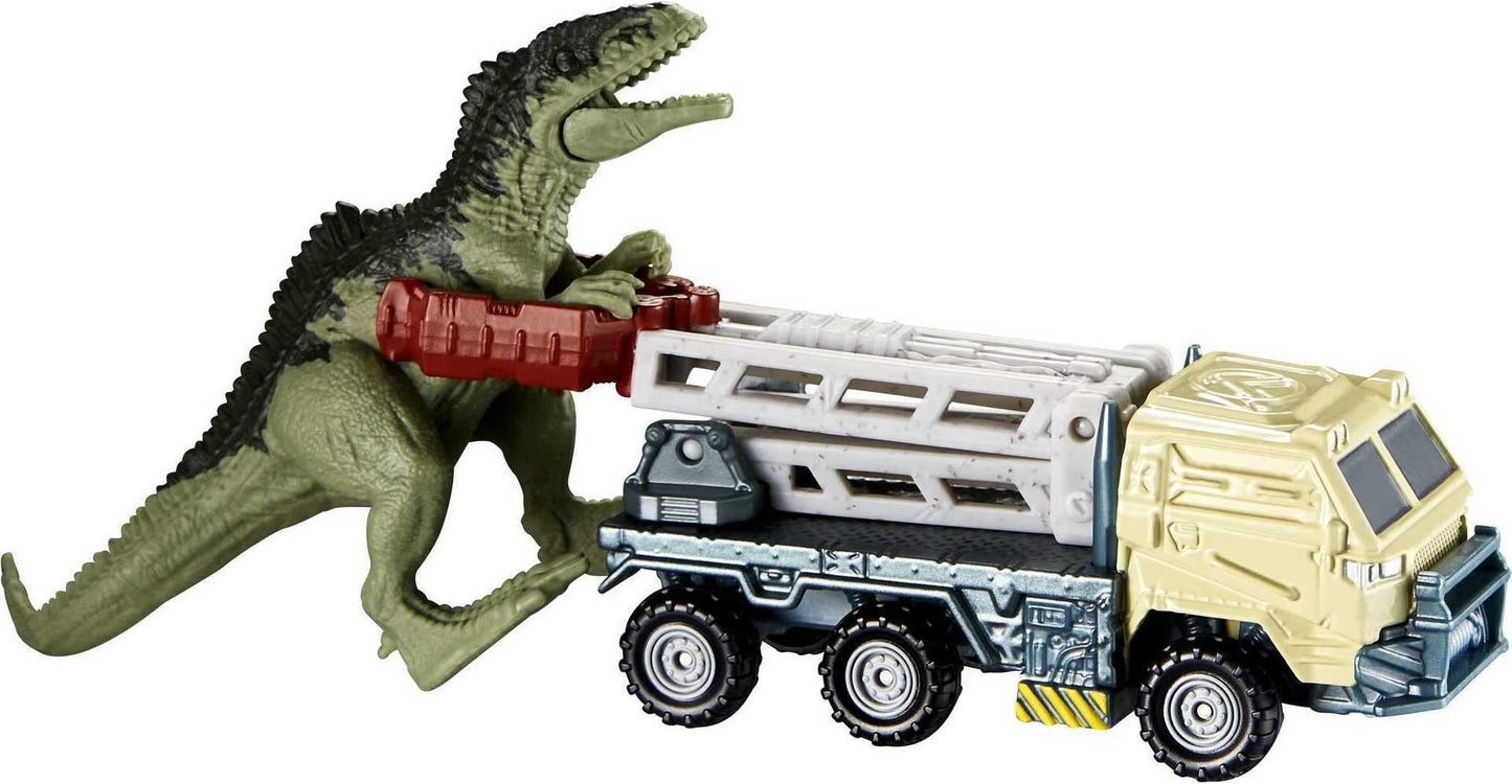Matchbox Jurassic World Dino Transporters, 1 Vehicle & 1-2 Mini Dinosaurs, Ages 3 Years Old & Up