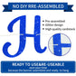 Beishida Blue Happy Birthday Banner - No Diy,10Feet,Pre-Strung-Glitter Happy Birthday Sign, Happy Birthday Garland,Happy Birthda