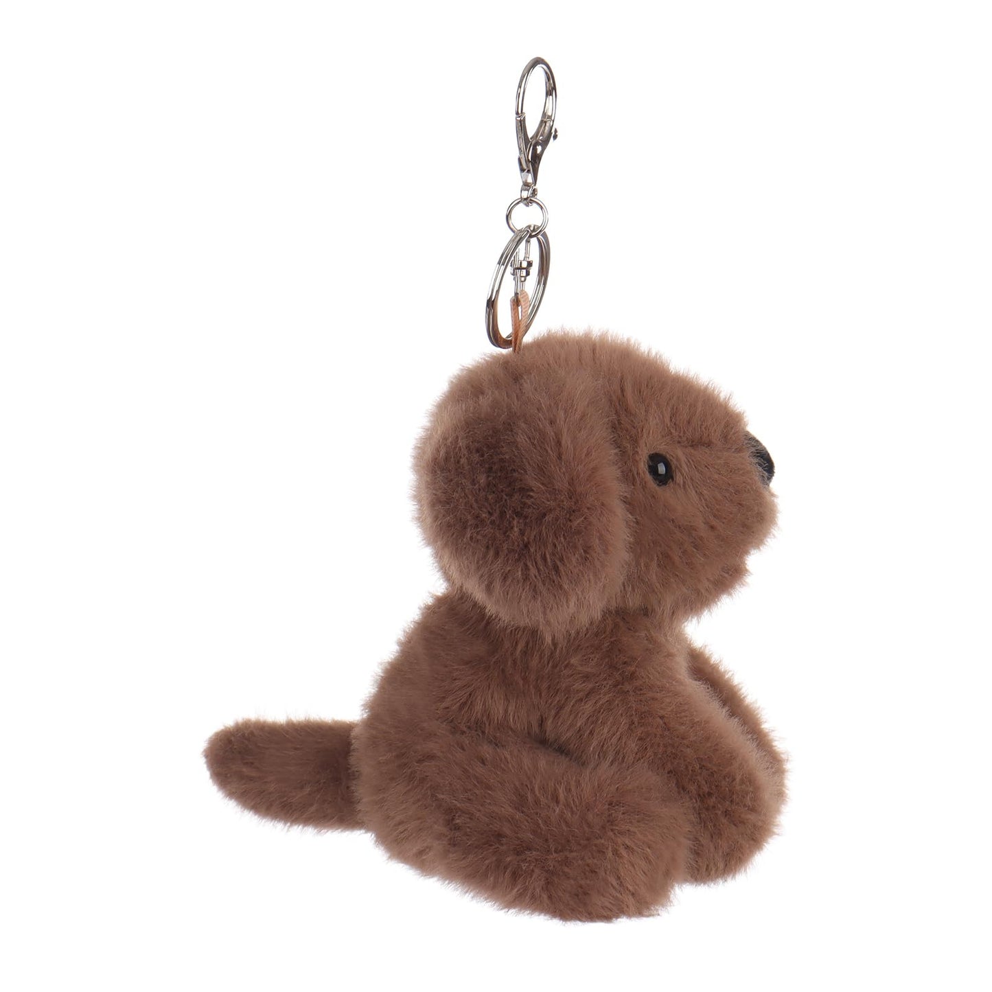 Apricot Lamb Cute Toys Plush Chocolate Labrador Dog Puppy Stuffed Animal Soft Keychain For Kids Bag, Purse, Backpack, Handbag (C