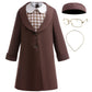 Coolproud American Historical Figures Costume Includes Coat Dress Glasses Hat And Necklace