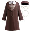 Coolproud Rosa Parks Costume For Girls American Historical Figures Costume Includes Coat Dress Glasses Hat And Necklace