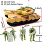 Fycooler advanced Force protective coveringed Military Tank- Vehicle Playset with Action Figure and Realistic Accessories Military Toy Set for Kids Indoor Outdoor Play Birthday Gift
