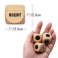 Bilywey 6Pcs Left Right Center Game Dice 1 Inch Beech Wood Dices With Drawstring Bag (6 Pcs)