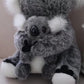 11 Inch Mum And Baby Koala Plush Toy Stuffed Animal Toy Plush Animal Doll (Grey)