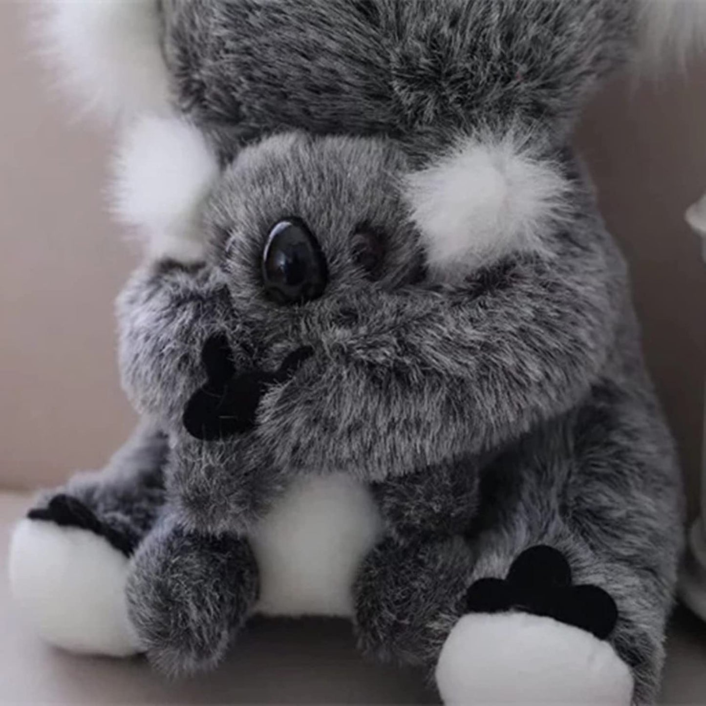 11 Inch Mum And Baby Koala Plush Toy Stuffed Animal Toy Plush Animal Doll (Grey)