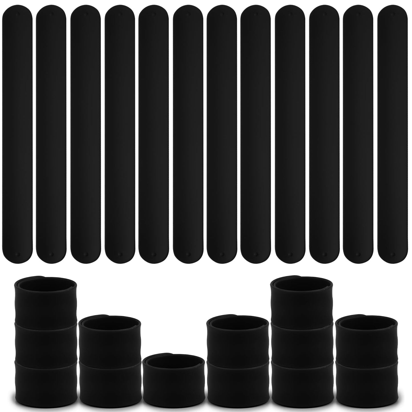 YSBJKWCF 20PCS Silicone Slap Bracelets for Kids - Bulk DIY Craft Project Party Favors, Customizable Snap Bands for Birthdays, Ha
