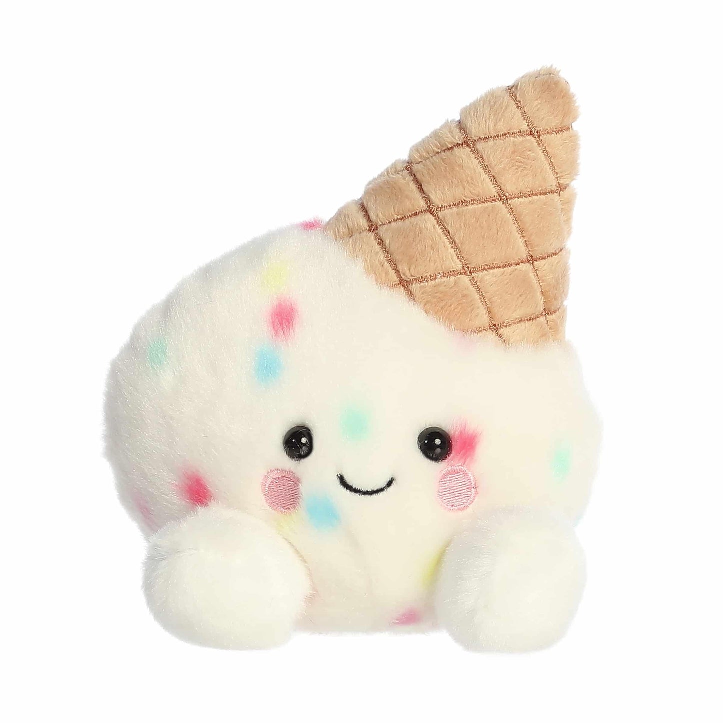 Aurora Adorable Palm Pals Sprinkle Ice Cream Stuffed Animal - Fun Collectible Plush for Kids and mature-themed Collectors - Perfect for Decorating Rooms and Birthday Gifts - White 5 Inches