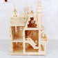NWFashion 17 Wooden Dream Dollhouse 2 Floors DIY Kits Miniature Doll House with Furniture (Big House+Furniture)
