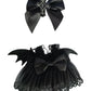 Doll Outfit Clothes Set for 17cm Dolls  enhanced Fashion Halloween Black Bat Dress Jumpsuit for Dolls Accessories (NO Doll) (Black Dress)
