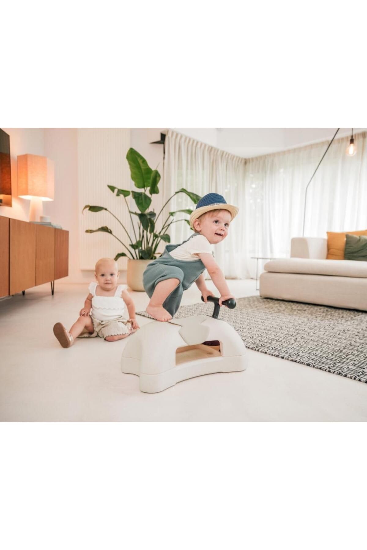 Scoot & Ride My First 3 In 1 Baby Walker, Ride On, & Scooter Board With Storage, Sand