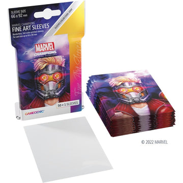 Gamegenic Marvel Champions The Card Game Official Star-Lord Fine Art Sleeves Pack Of 50 Art Sleeves And 1 Clear Sleeve Card Game Holder Use With Tcg And Lcg Games Made By Fantasy Flight Games