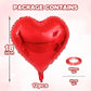 12 Pcs Heart Balloons, 18 inch Red Heart Shaped Balloons, Big Heart Mylar Helium Balloons, Heart Love Foil Balloons for Wedding
