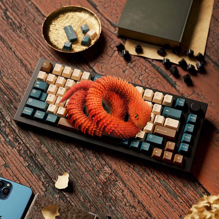 12In 3D Printed Snake Toys, Flexible 3D Printed Animal, Fidget Adhd Snake Toys, Perfect Desk Pet For Animal Collectors