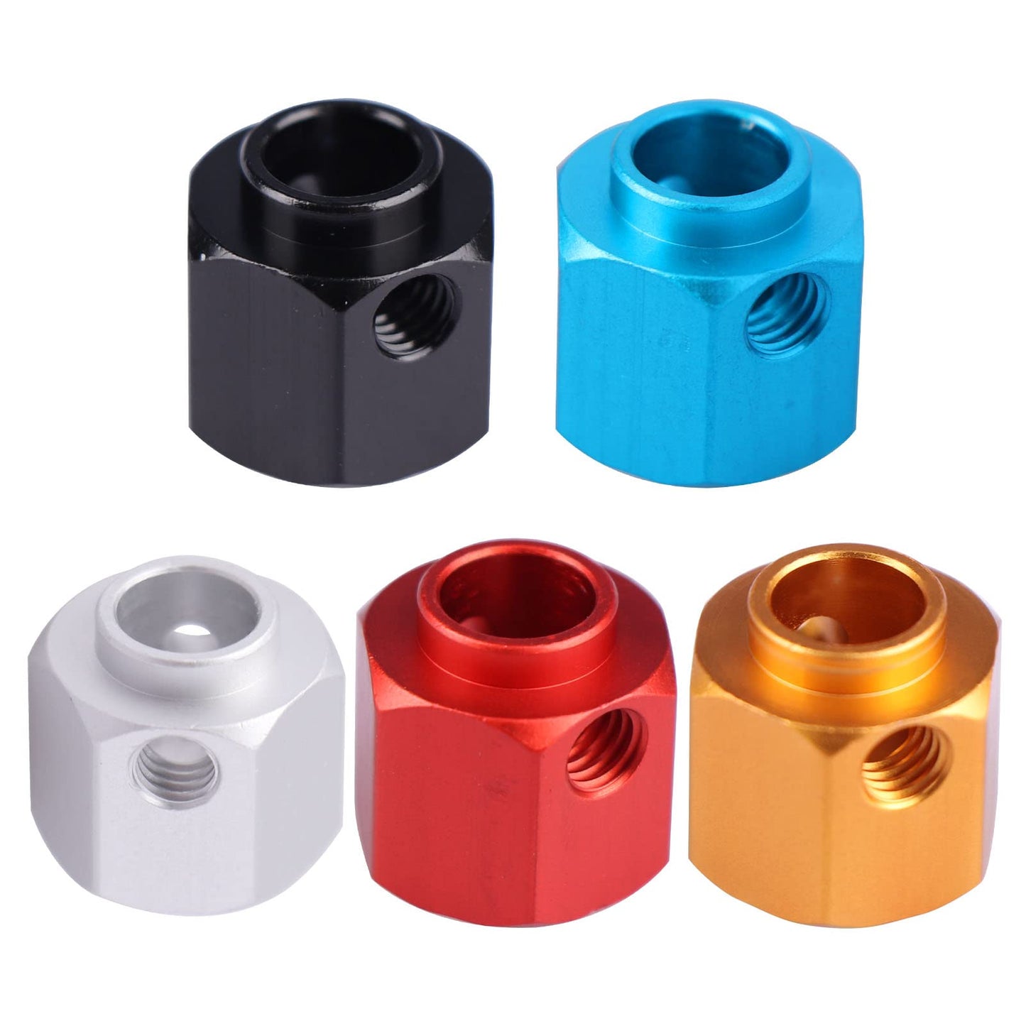 Aimrock Aluminum 12Mm Hex Wheel Hubs 10Mm Offset Spacers Adapters For 1/10 Trx4 Trx6 Rc Crawler Truck (Red, 10Mm)