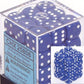 Chessex Dice D6 Sets: Opaque Blue with White - 12Mm Six Sided Die (36) Block of Dice