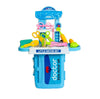 SID MAGIC 4in1 Kids Pretend Play Toy Set  Kitchen, Doctor, Makeup & Shopping Market with Accessories Portable Suitcase Design