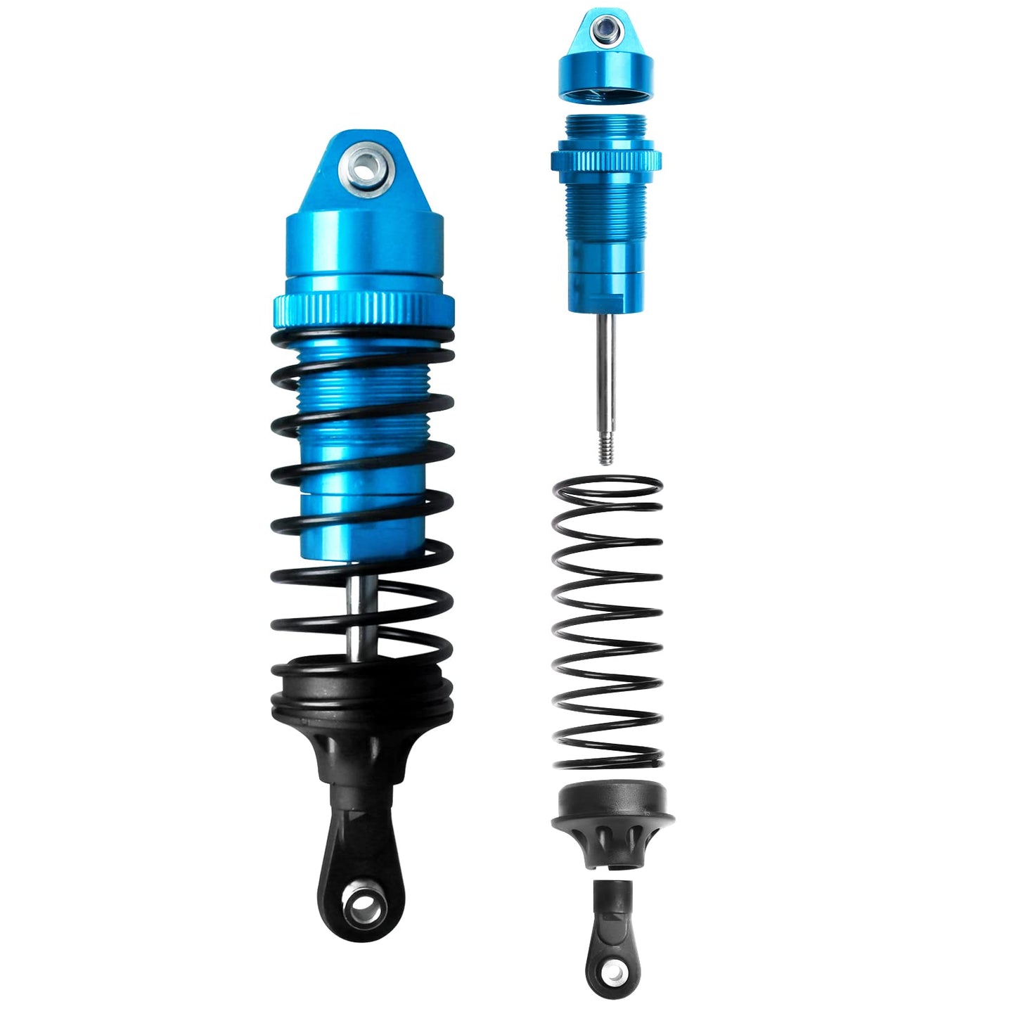 AllinRC 4PCS Aluminum Front & Rear RC Shocks for 1/10 Traxxas Slash 4x4 Shocks Rustler 4X4 Shocks Stampede 4X4 Shocks Hoss 4X4 S