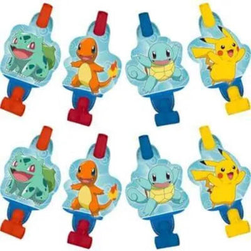 Pokemon Blowouts, 5 - 8 Count - Vibrantly Colored Party Accessory, Perfect for Any Pokemon-Themed Celebration