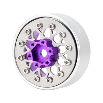 TCRC 4PCS Grade 5 Titanium Wheel Face Aluminum 1.0 Inch Wheels Hubs for 1/24 Axial SCX24 TRX4M FCX24 Redcat Ascent-18 1/18 RC Cr