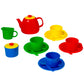 Peterkin Tea Set in Carry Case - Assorted Color, Plastic Material, Model 2536, Size 31 x 26 x 9 cm