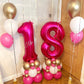 8 Balloon Number Hot Pink 8 Birthday Balloon 40 Inch Foil Mylar Large 8 Balloon Numbers For Birthday Party Anniversary Festival