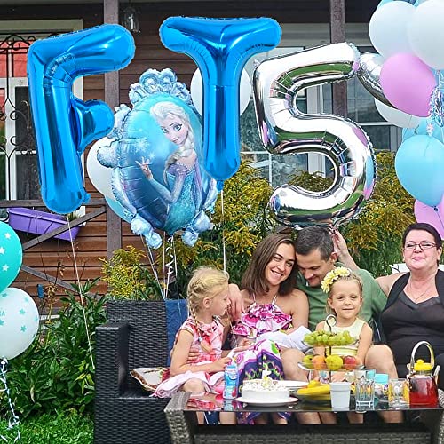 Toniful 40 Inch Large Blue Letter F Balloons Giant Alphabet Letter Balloons,Foil Mylar Big Balloons For Birthday Party Anniversa