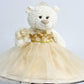 KINNEX COLLECTIONS SINCE 1997 20 Quince Anos Quinceanera Last Doll Teddy Bear with Dress (Centerpiece) ~ B16631-34G (Champane)