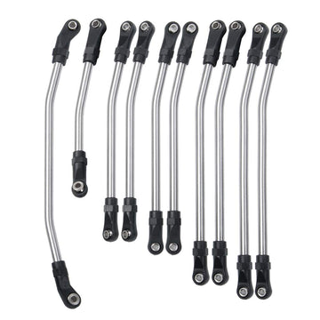 RCLions Stainless Steel Link Rod Linkage 313mm Wheelbase for Axial SCX10 II 90046 1/10 Crawler Car Upgrade Parts