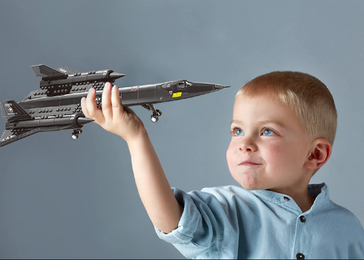 Gonli Stem Army Toys Us Air Force Sr-71 Reconnaissance Aircraft Building Blocks Sets For Boys Fighter Jet Building Toys Gifts For Kids(183Pieces)