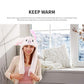 Eutuxia Rabbit Hat with Moving Ears, Funny Soft Plush Moveable Bunny Cap