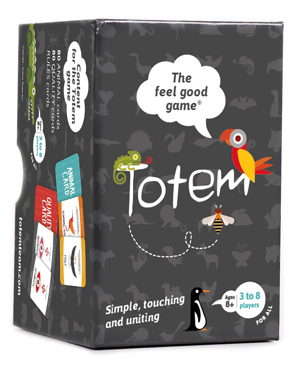 Totem Self-Esteem & Family Bonding Game - Therapy Game for Kids & Adults, 6x10x7 cm, Black, Model: totem-en-001