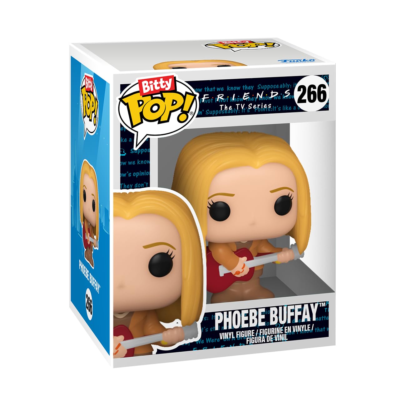 Funko Bitty Pop! Friends - Phoebe, 4-Pack And A Surprise Mystery Mini Figure - 0.9 Inch (2.2 Cm) Collectable - Stackable Display Shelf Included - Gift Idea - Party Bags Stocking - Cake Topper