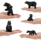 Realistic Wild Life Jungle Animal Figures Model Black Bear Family Playset Eduactional Toys Playset Figurine Statue Classroom Desktop Decoration For Kids Toddler Party Supplies(5 Pcs)