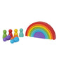 Bufack Wooden Rainbow Colours Stacking And Sorting Toy For Kids,Multicolour